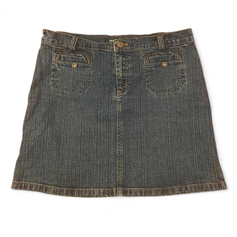 DKNY Dark Blue A-Line Skirt